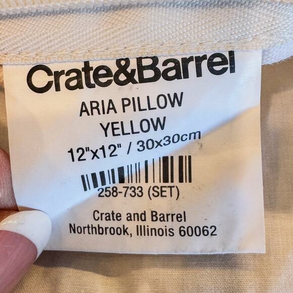 Set of 2-Crate & Barrel-Aria Collection Floral Pillows-Covers & Inserts-12”x12” - Picture 8 of 8